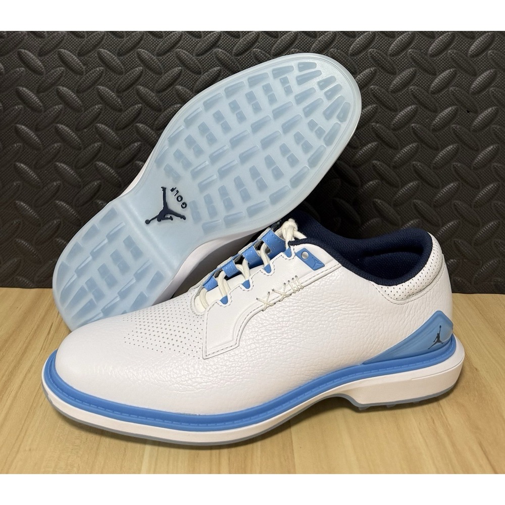 Jordan ADG 5 Golf Shoes UNC FQ6642-104 White University‎ Blue Mens Size 7.5 NEW